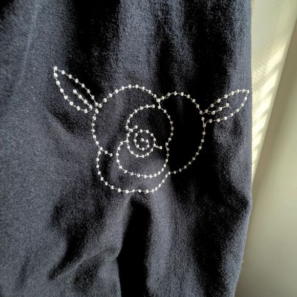 NWT Cider Plus 2X Navy Floral Embroidery Square Neck Curve Peasant Blouse Top - Picture 6 of 15